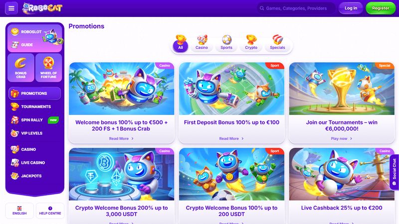 Robocat Casino Spiele